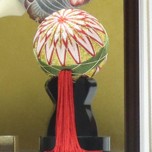 羽子板 ケース飾り 桜華 17号 極上 江戸押絵羽子板 高さ67cm 黒檀塗り