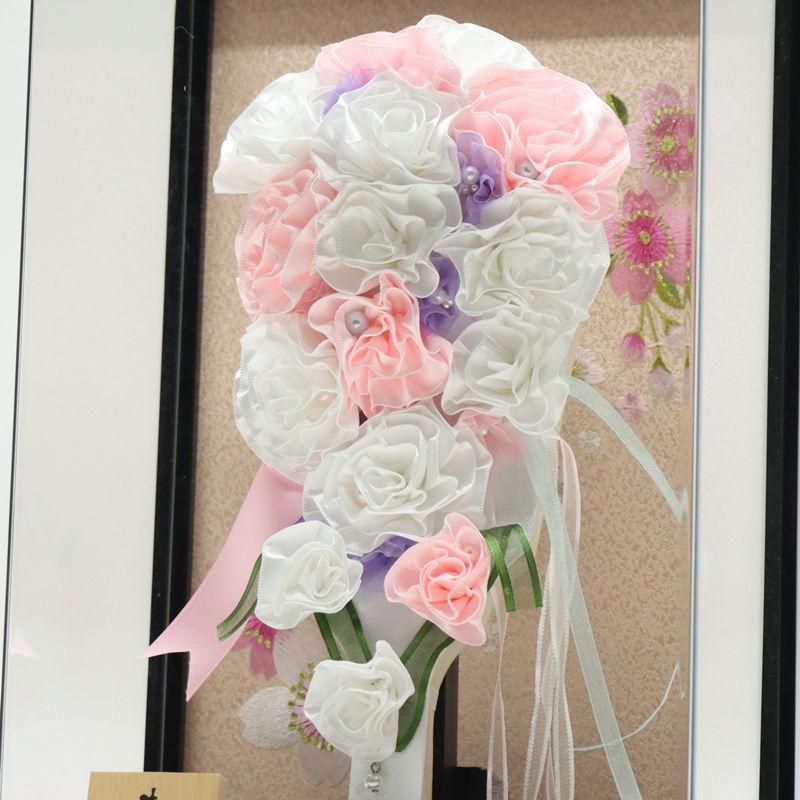 羽子板 ケース飾り 桜香 10号 つまみ細工 高さ46cm アクリルケース 2024-ys204の画像