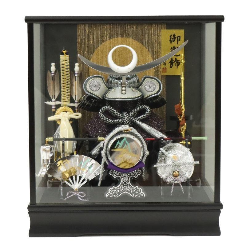 五月人形　ガラスケース入　上杉謙信公　 オルゴール付 五月人形 ケース入兜 藤翁作 0 翠 上杉謙信 ガラスオルゴール付 2025