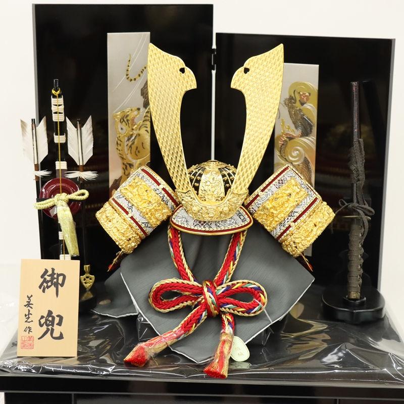 A-3 雲龍 五月人形 置物 兜飾り 成長祈願 装飾金具 ケース入り 節句
