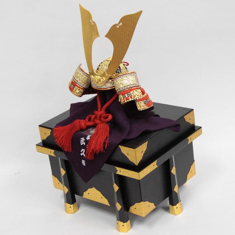 五月人形 兜飾り平飾 武久作 13号 飛鳥 京甲冑 風神雷神 2025-tb068 幅