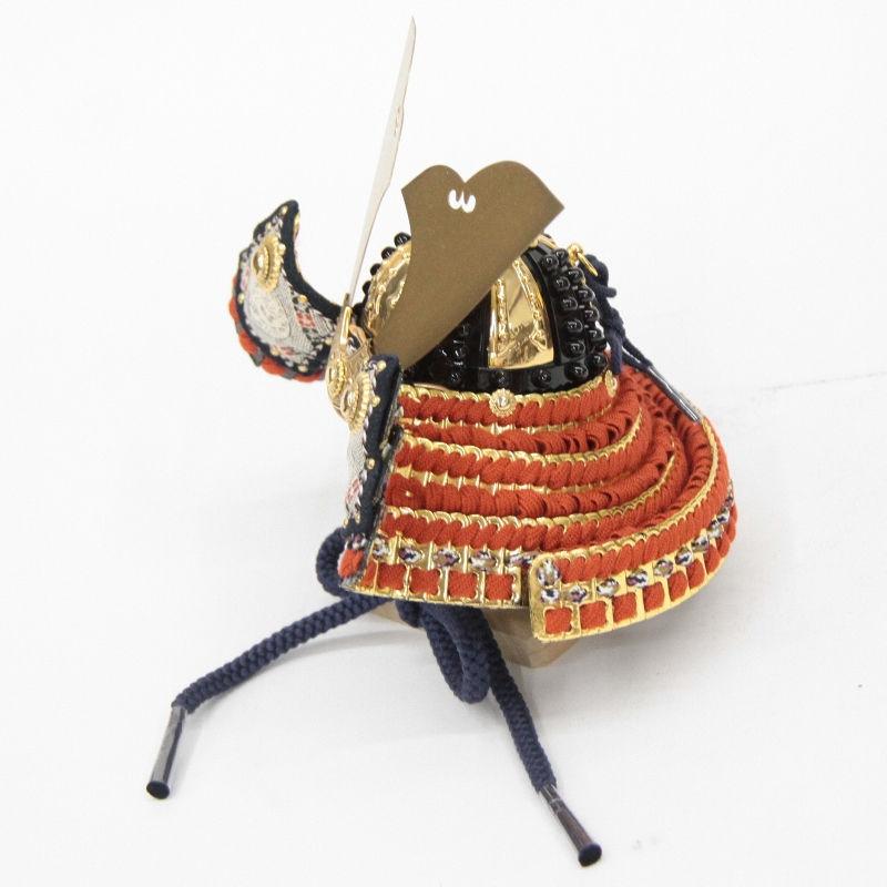 五月人形 兜飾り平飾 加藤一冑作 1/4号 伊織 濃茶塗金屏風 2025-tb070