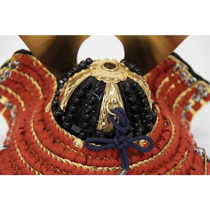 五月人形 兜飾り平飾 加藤一冑作 1/4号 伊織 濃茶塗金屏風 2025-tb070