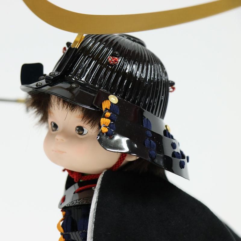 五月人形 子ども大将平飾 壹三作 太刀 もののふ童 英雄見参 伊達政宗鎧着大将 龍麻和紙LED照明付 2025-tb150 幅45cm_7