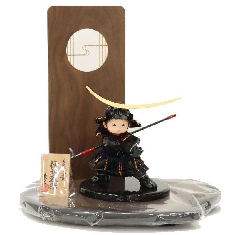 五月人形 子ども大将平飾 壹三作 槍 もののふ童 英雄見参 伊達政宗鎧着