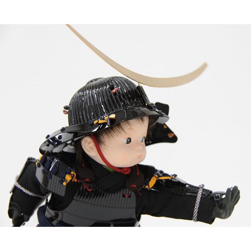 五月人形 子ども大将平飾 壹三作 槍 もののふ童 英雄見参 伊達政宗鎧着