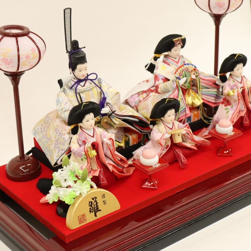 【神奈川県横浜市付近】発送も可能！オルゴール付⚠️雛人形 芥子親王飾り ひな人形 雛人形 ケース飾り 陽葵 芥子 五人 アクリルケース オルゴール付き