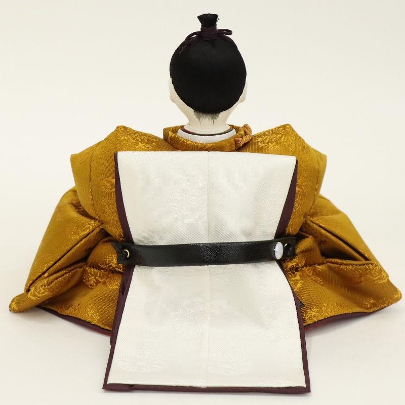 雛人形 親王平飾り 若菜（わかな） 小出松寿 四寸 親王 黄櫨染 おぼこ雛 箔押・黒布屏風 2025-tg051 幅60cm_10