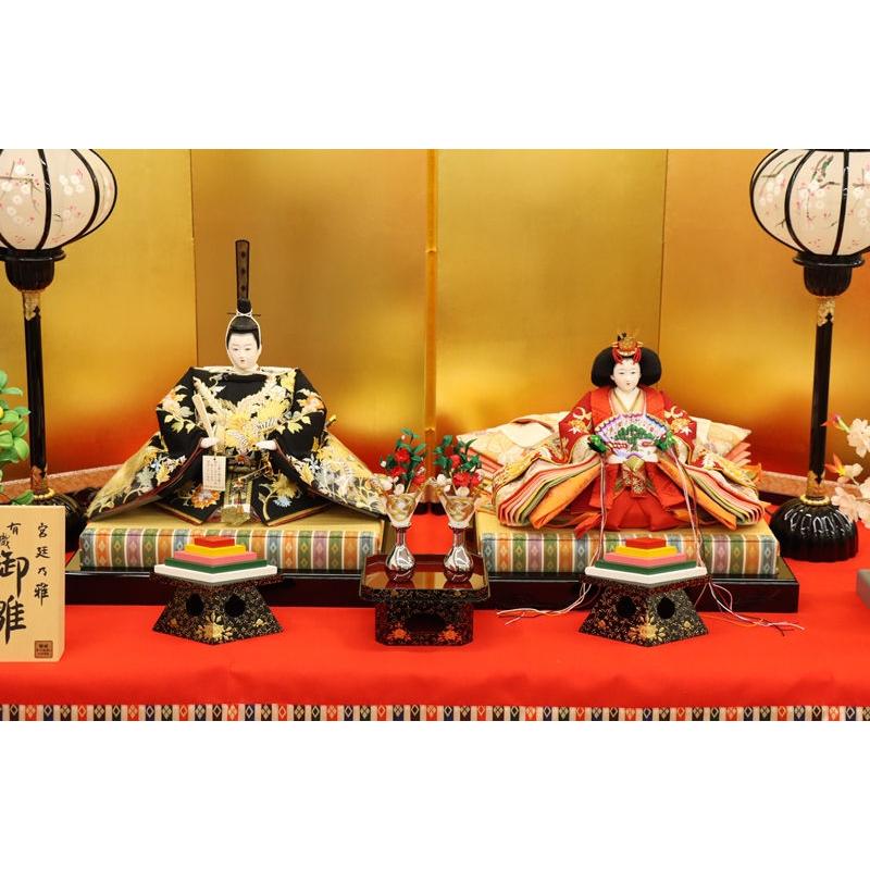 雛人形 親王平飾り 華音（かのん） 小出松寿 京七番 親王 正絹帯地総