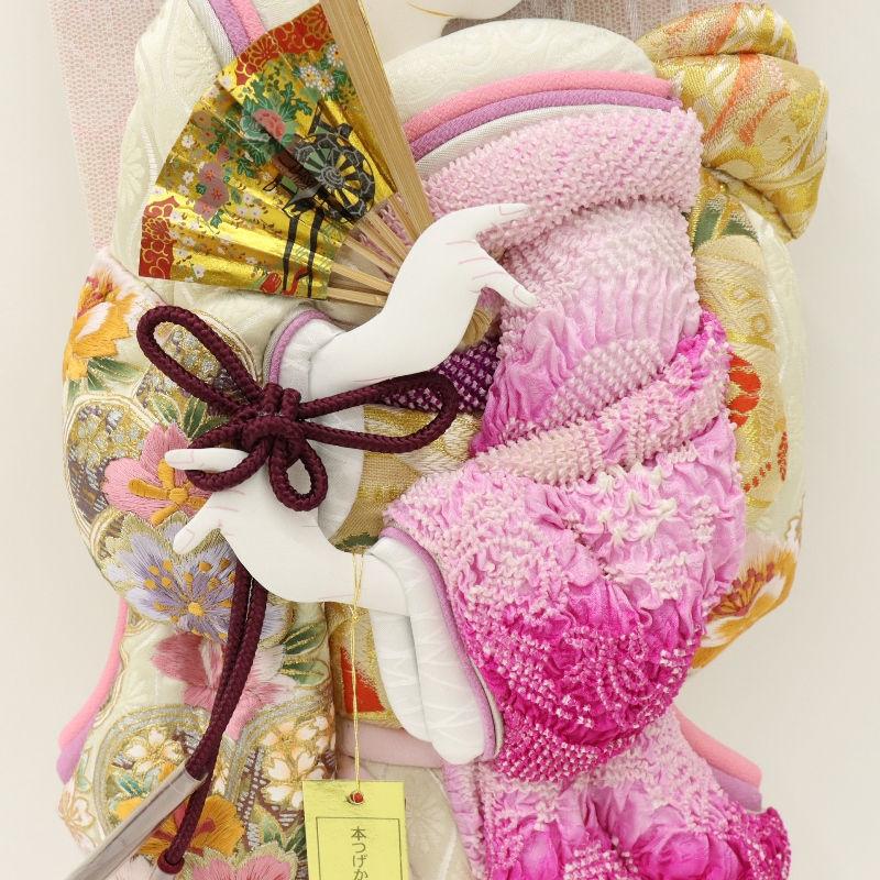 羽子板 ケース飾り るり 18号 高さ73cm 正絹刺繍四季ぼかし 匠一好 銘木 鉄刀木ケース 2025-ts155_5