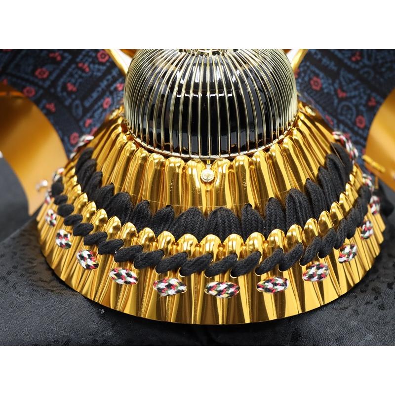 五月人形 兜 ケース飾り 平安一甲作 10号 将暉 幅48cm ガラスケース