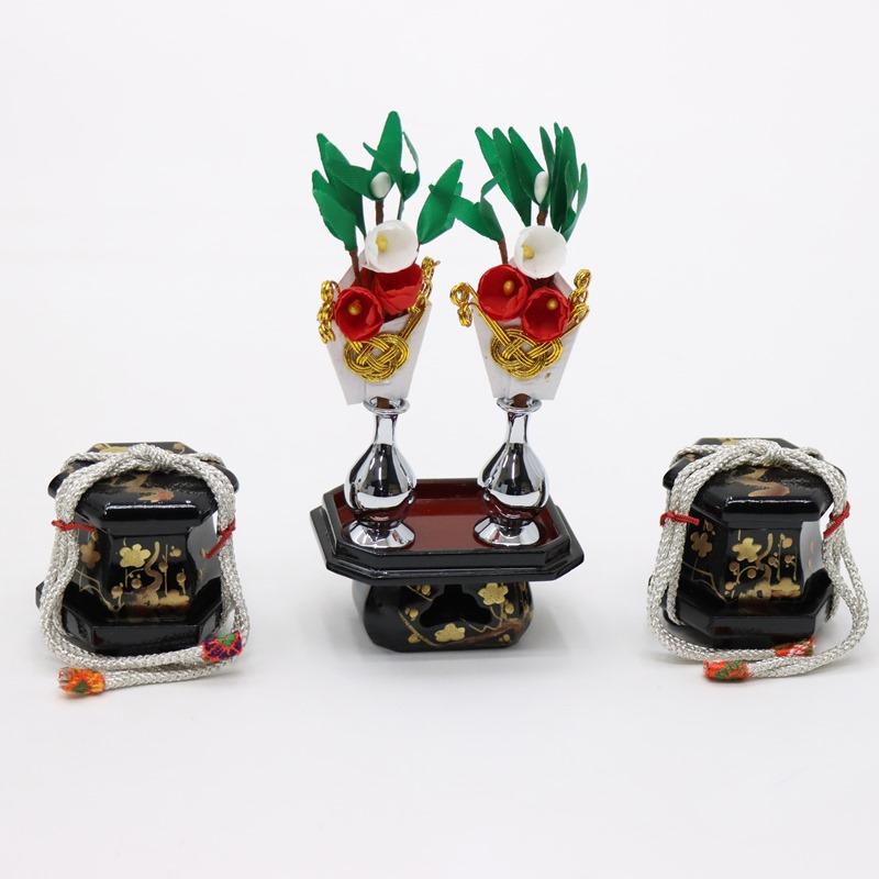 雛人形 親王収納飾 琴音 芥子 2人 幅60cm 黄櫨染（こうろぜん） 金彩桜 黒塗_17