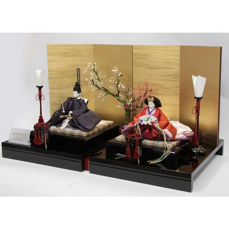 新作マット・カーペット 雛人形 親王平飾り 田村芙紗彦作 丸鴛鴦紋 （熊倉101頭） hn148 hs1467 二曲一双金屏風 (to1562) 【3502186013】(126360円)