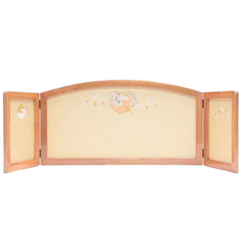 アウトレット品 雛人形屏風単品 15号祇園屏風 ピンク刺繍雪輪かんざし倫光 21ya1165 A-173sb