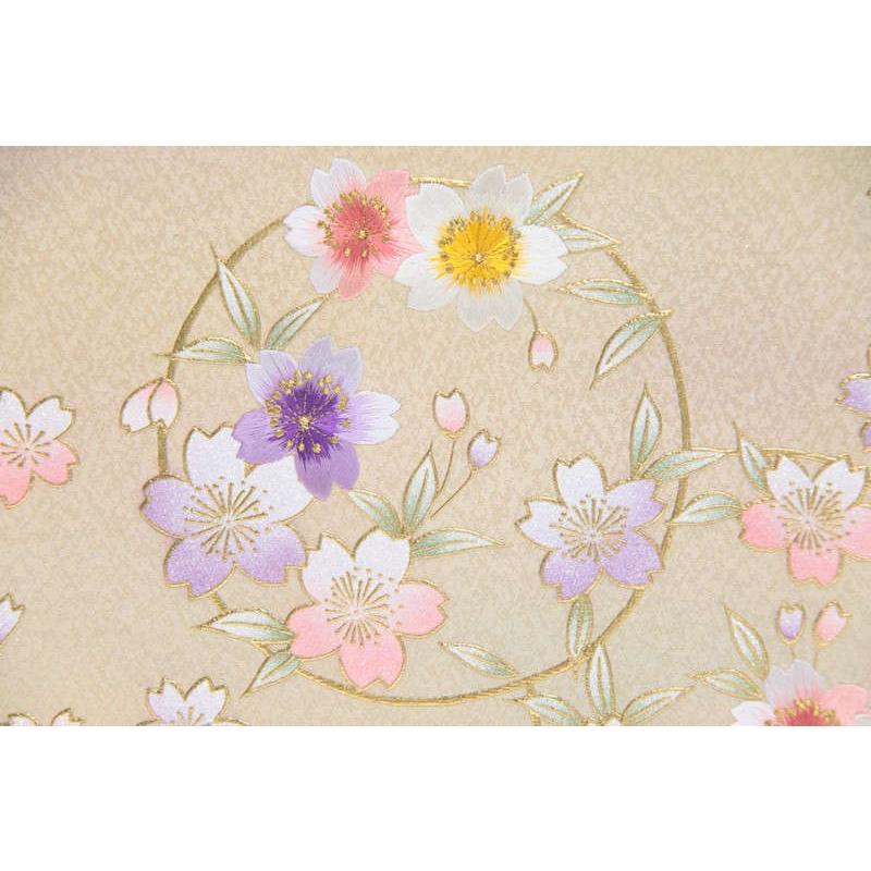 アウトレット品 雛人形屏風単品 15号三月屏風 古代 まどか刺繍金彩花丸（