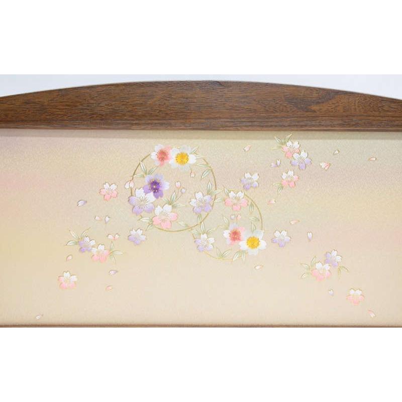 アウトレット品 雛人形屏風単品 15号三月屏風 古代 まどか刺繍金彩花丸（
