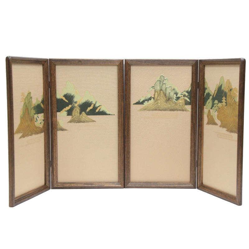 五月人形の屏風 アウトレット品 五月人形屏風単品 25号五月屏風 古代 盛上山水