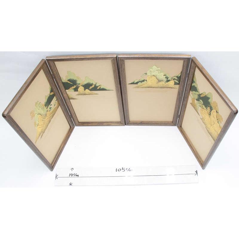 五月人形の屏風 アウトレット品 五月人形屏風単品 25号五月屏風 古代 盛上山水