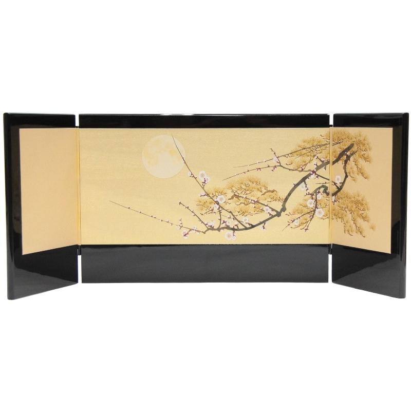 三曲名目屏風 30cm 屏風　雛人形 三曲名目屏風 30cm 屏風雛人形