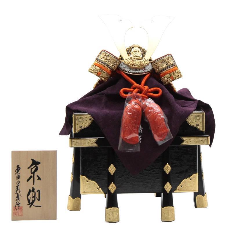 美品）兜飾り中古一式 秀月 金色 京造り 高級 美品）兜飾り中古一式 秀