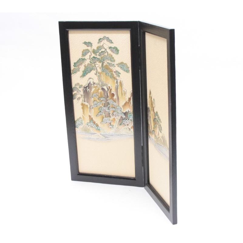 アウトレット品 五月人形屏風単品 25号五月屏風 二曲 松 21ya2051 K2021-72の画像