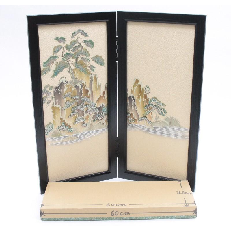 アウトレット品 五月人形屏風単品 25号五月屏風 二曲 松 21ya2051 K2021-72の画像
