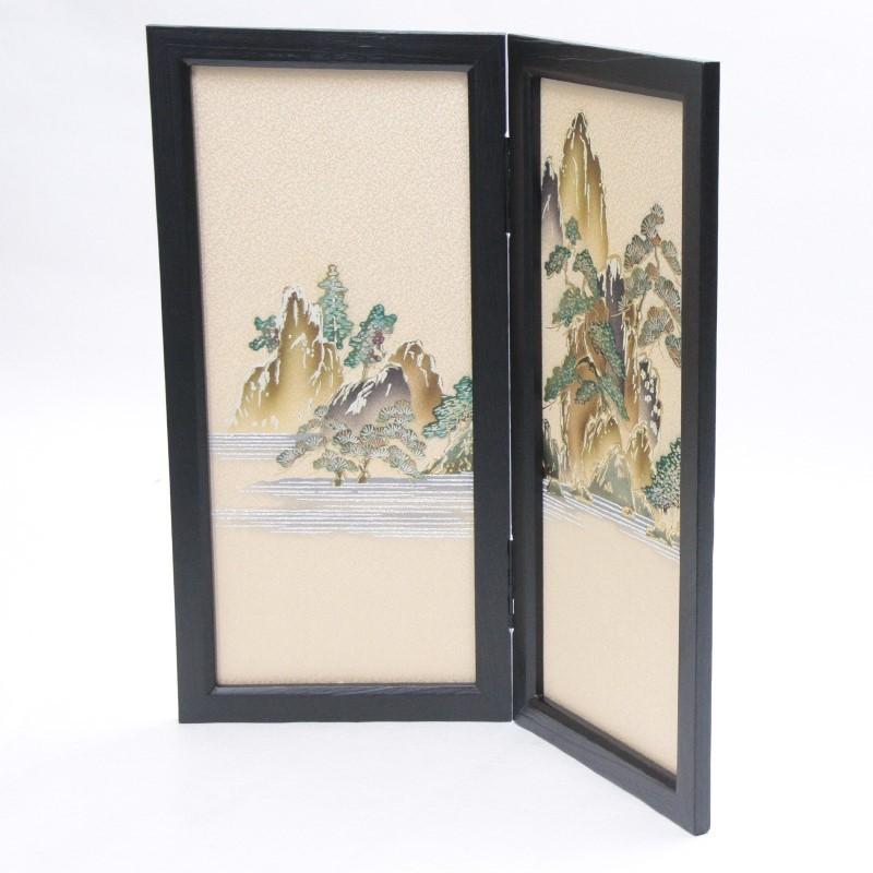 アウトレット品 五月人形屏風単品 25号五月屏風 二曲 松 21ya2061