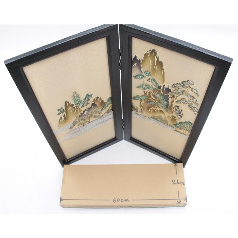 アウトレット品 五月人形屏風単品 25号五月屏風 二曲 松 21ya2061