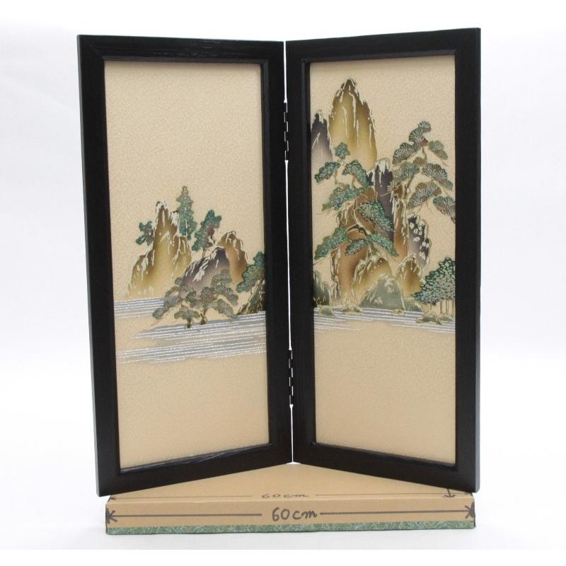 アウトレット品 五月人形屏風単品 25号五月屏風 二曲 松 21ya2061