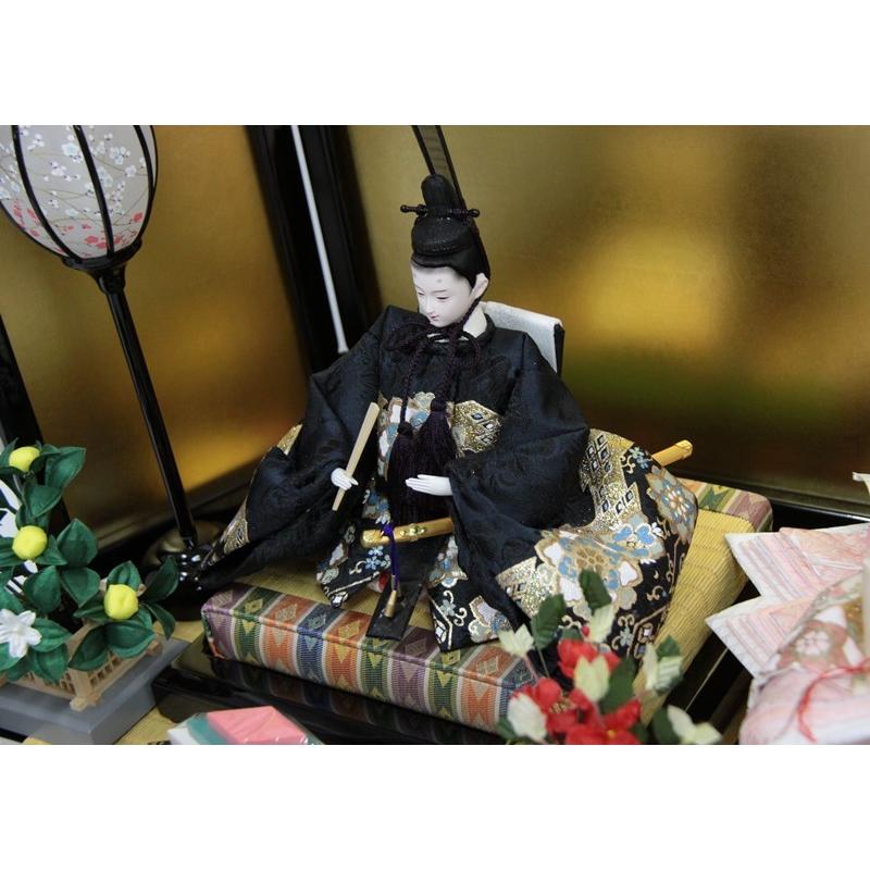 《送料込》 雛人形親王平飾り 田村芙紗彦 熊倉基安頭 京十一番 唐草幾何学紋 hn147 1hs1685 213to1693 【2269380522】(81880円)