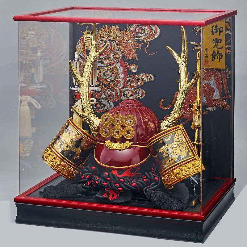 50 Off 五月人形 ケース入り着用兜飾り 真田s型 真田幸村の兜 アクリルケース黒赤塗り Fn 2 3 戦国武将 絶対一番安い Www Ladislexia Net