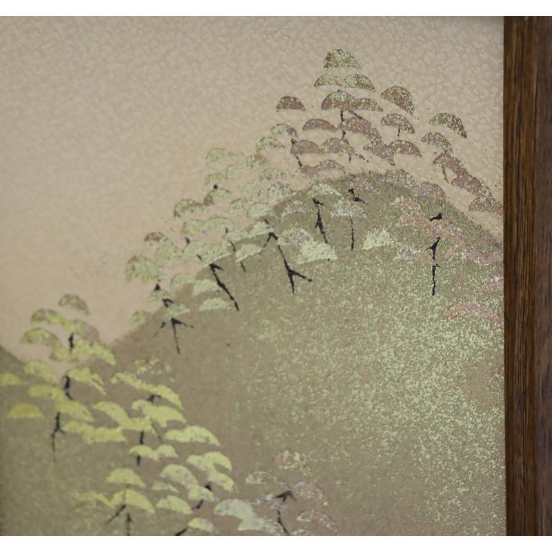 アウトレット品 五月人形古代屏風 屏風のみ 18号 松 本金箔押し 古代