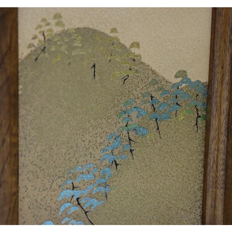 アウトレット品 五月人形古代屏風 屏風のみ 18号 松 本金箔押し 古代