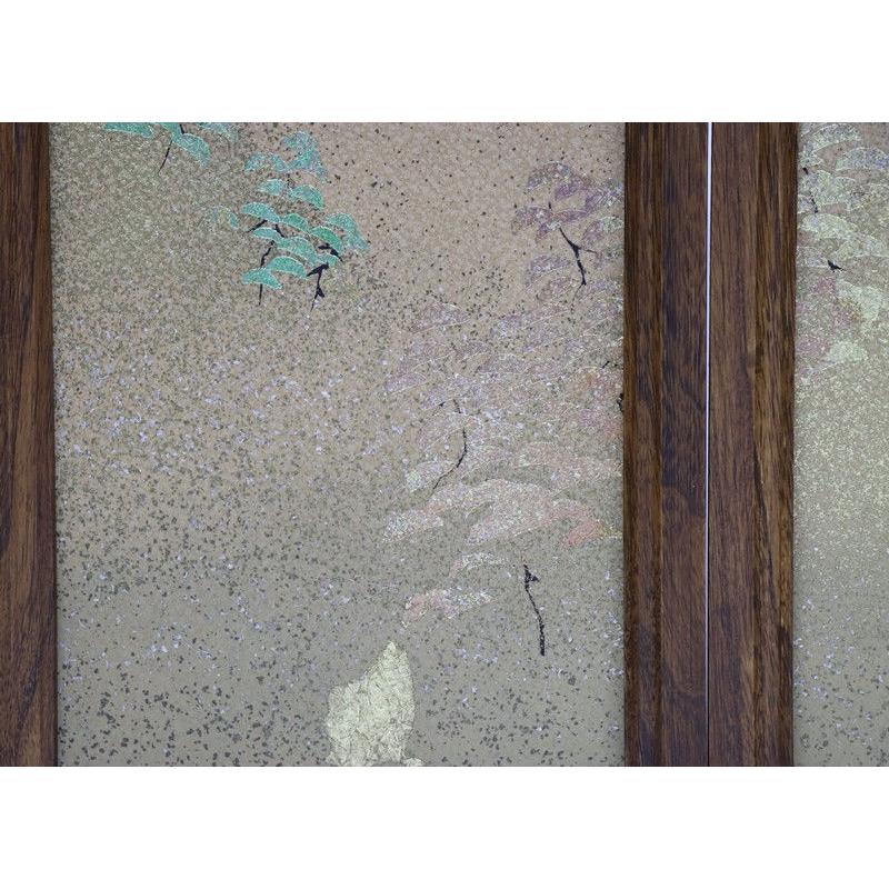 アウトレット品 五月人形古代屏風 屏風のみ 18号 松 本金箔押し 古代