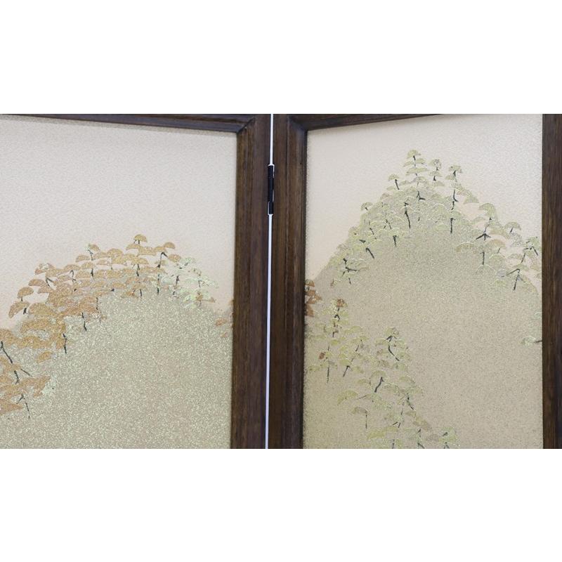 アウトレット品 五月人形古代屏風 屏風のみ 20号 松 本金箔押 富士 22a