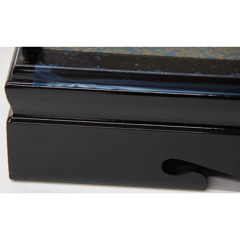 アウトレット品 五月人形ケース単品 63号 黒塗り面取り 兜用ケース 空