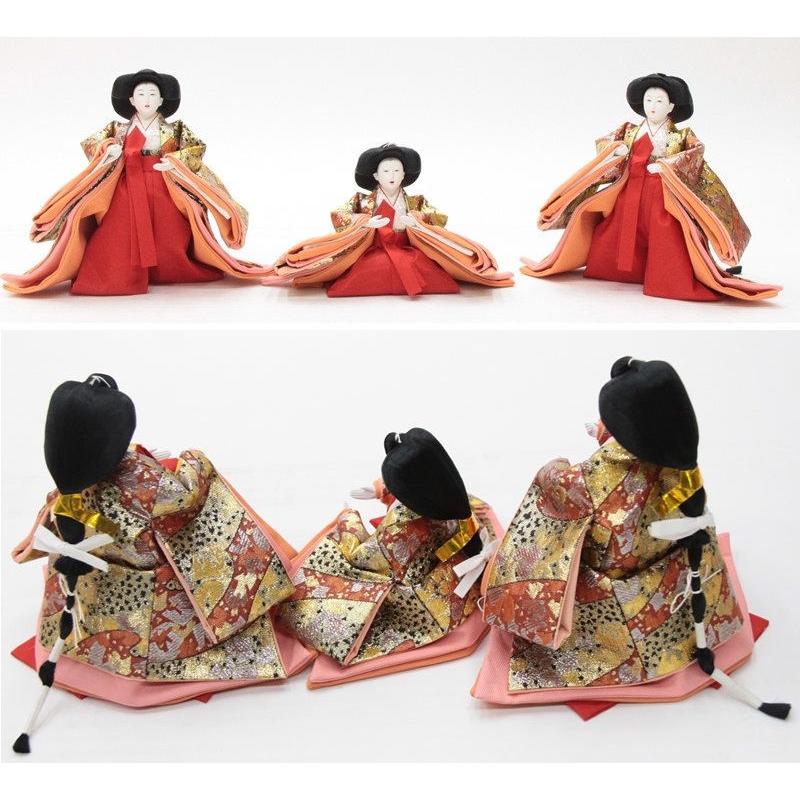 アウトレット品 雛人形親王・三人官女単体 人形のみ 小十番親王・芥子