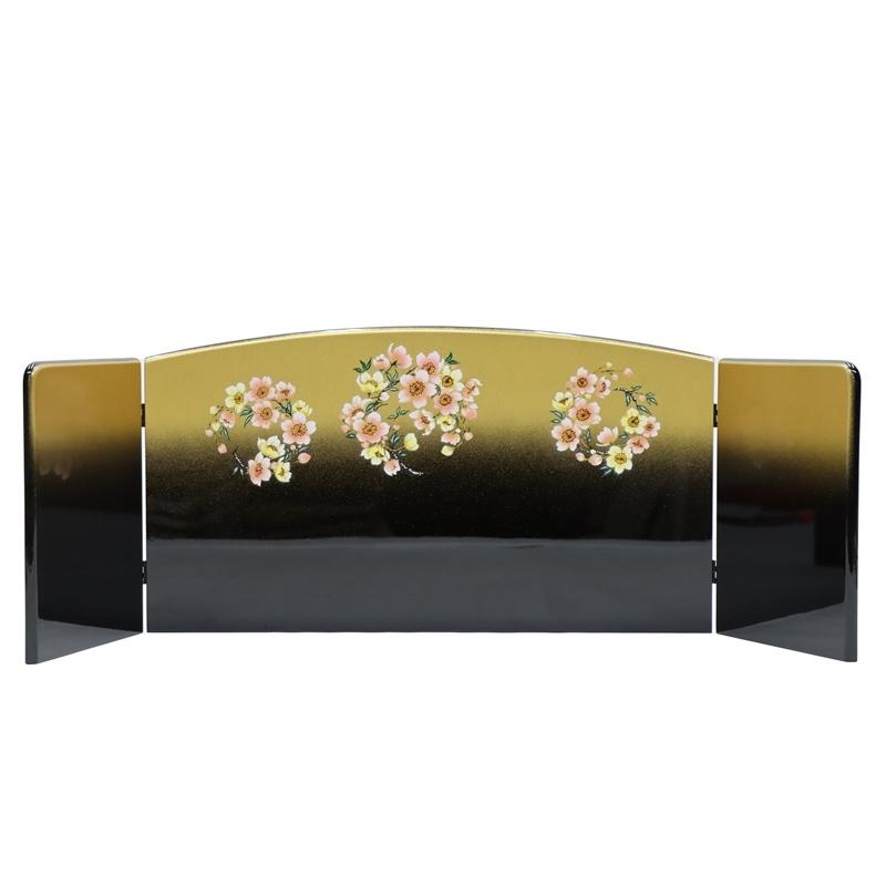 アウトレット品 雛人形三月屏風 屏風のみ 13号 ゴールドぼかし 花ごろも まどか 22a-ya-2147