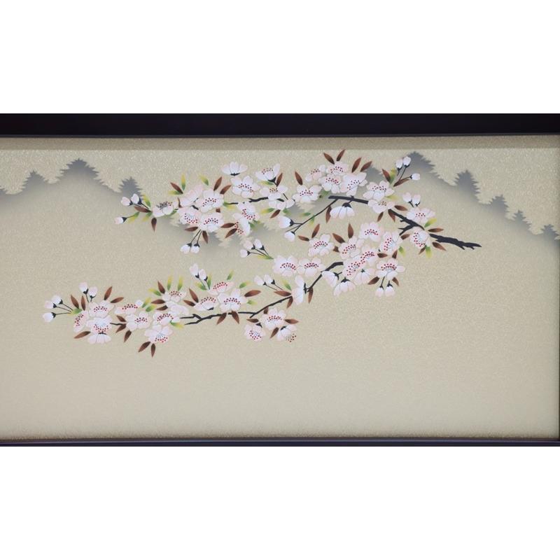 アウトレット品 雛人形三月屏風 屏風のみ 13号 友禅桜 倫光 華 花梨塗