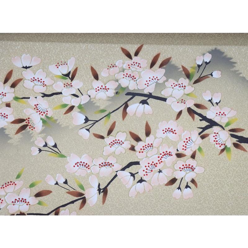 アウトレット品 雛人形三月屏風 屏風のみ 13号 友禅桜 倫光 華 花梨塗