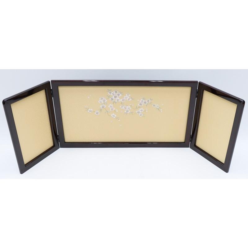 アウトレット品 雛人形三月屏風 屏風のみ 13号 古代桜 雫柄 陽菜 花梨