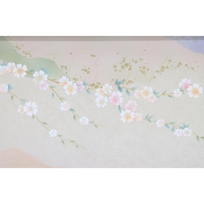 アウトレット品 雛人形三月屏風 屏風のみ 13号 彩流桜 飛翔柄 黒塗 