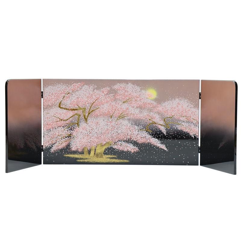 アウトレット品 雛人形三月屏風 屏風のみ 11号 桜らんまん ピアノ塗 