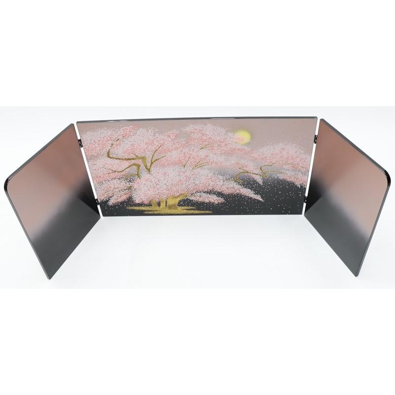 雛人形三月ピアノ塗屏風11号