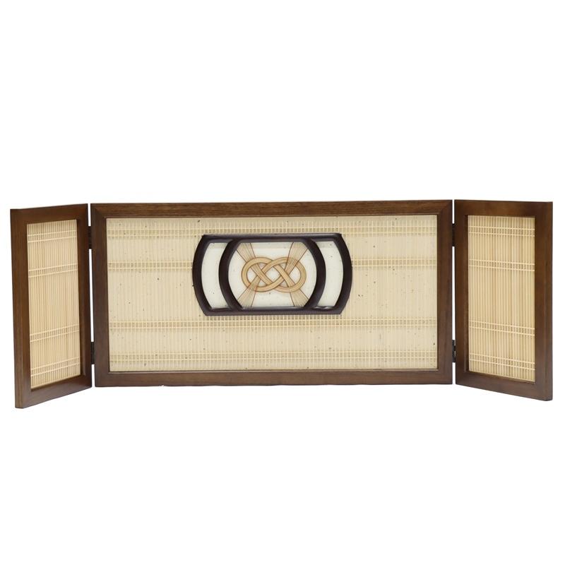 アウトレット品 雛人形三月屏風 屏風のみ 12号 中宮 竹細工 三曲屏風