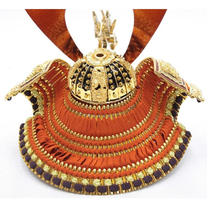 アウトレット品 五月人形兜 単品 15号 京兜 総鍍金本仕立 櫃付