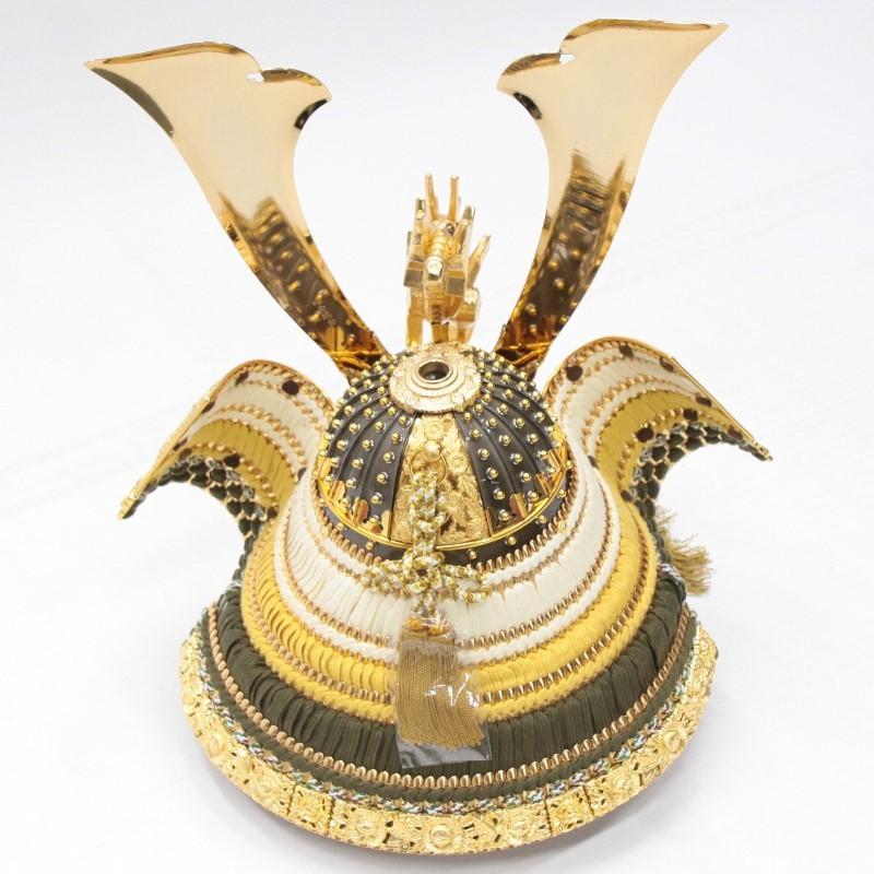 アウトレット品 五月人形兜 単品 25号 煌龍 段縅 メノウ玉 櫃付 22a-ya