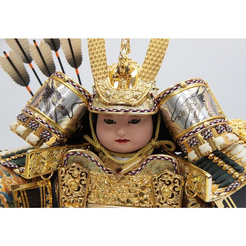 アウトレット品 五月人形子ども大将 単品 10号 子供大将 SA グリーン