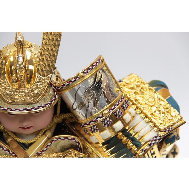 アウトレット品 五月人形子ども大将 単品 10号 子供大将 SA グリーン