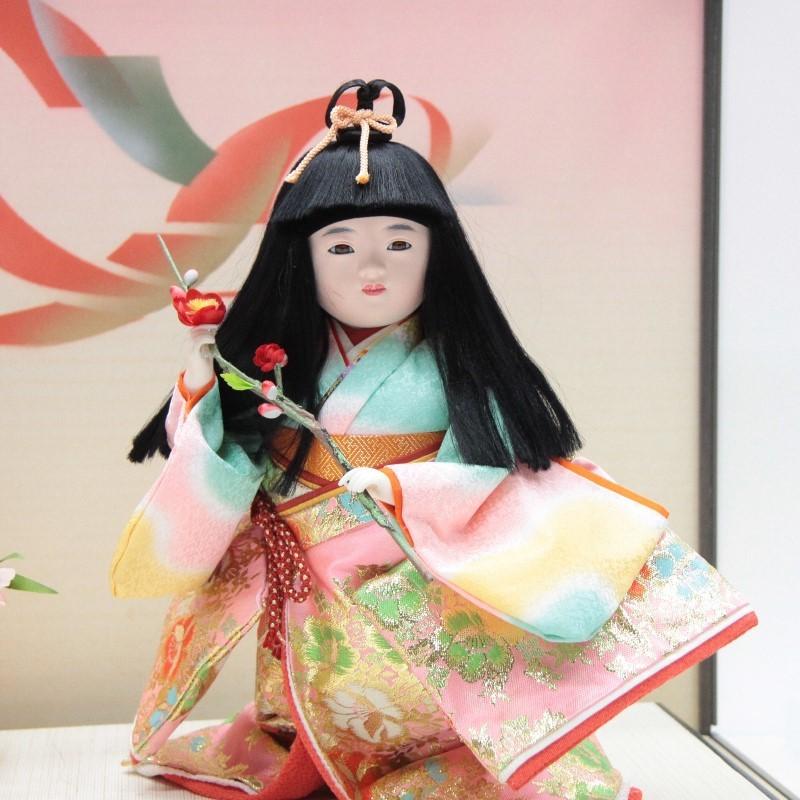 アウトレット品 雛人形童人形 10号 水仙人形 二人 扇梅 舞踊人形 日本